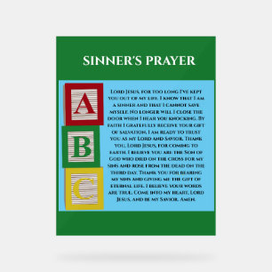 PANNEAU EN ACRYLIQUE PRIÈRE DES SINNERS