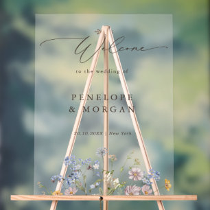 Panneau En Acrylique Printemps Fleur sauvage Meadow Garden Mariage Bien