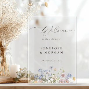 Panneau En Acrylique Printemps Fleur sauvage Meadow Garden Mariage Bien