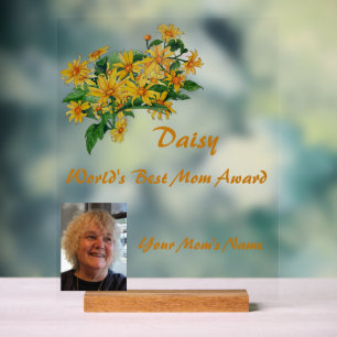 Panneau En Acrylique Prix Daisy de la meilleure maman du monde
