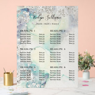 Panneau En Acrylique Prix de la Parties scintillant d'argent turquoise 