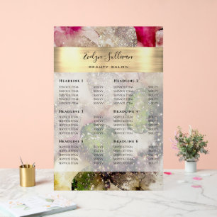 Panneau En Acrylique Prix de l'aquarelle rose vert