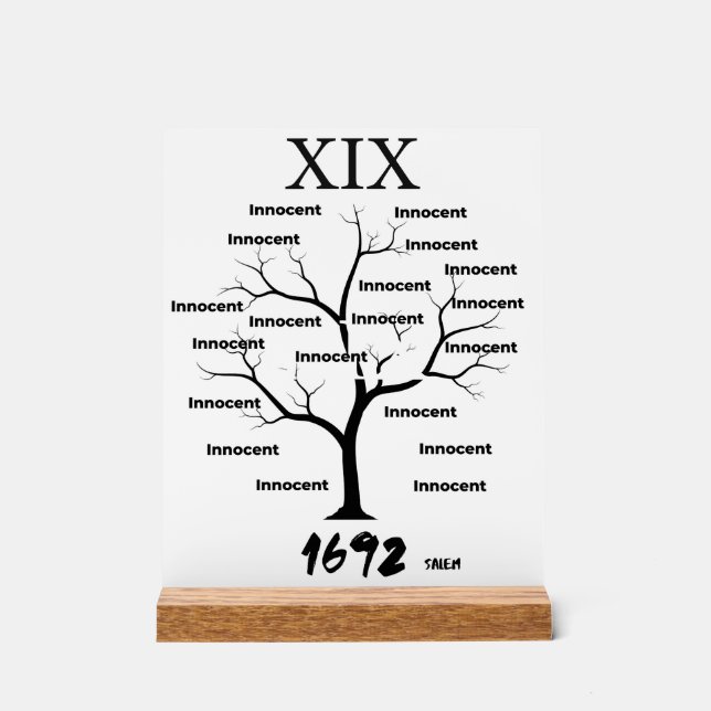 Panneau En Acrylique Procès de sorcières Salem (Recto)