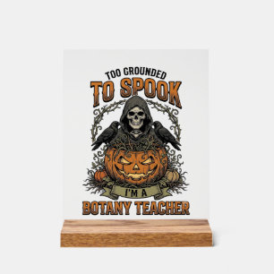 Panneau En Acrylique Professeur de botanique Halloween Gravure vintage 