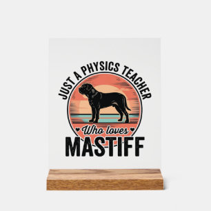 Panneau En Acrylique Professeur de physique aime Maillot de chien vinta