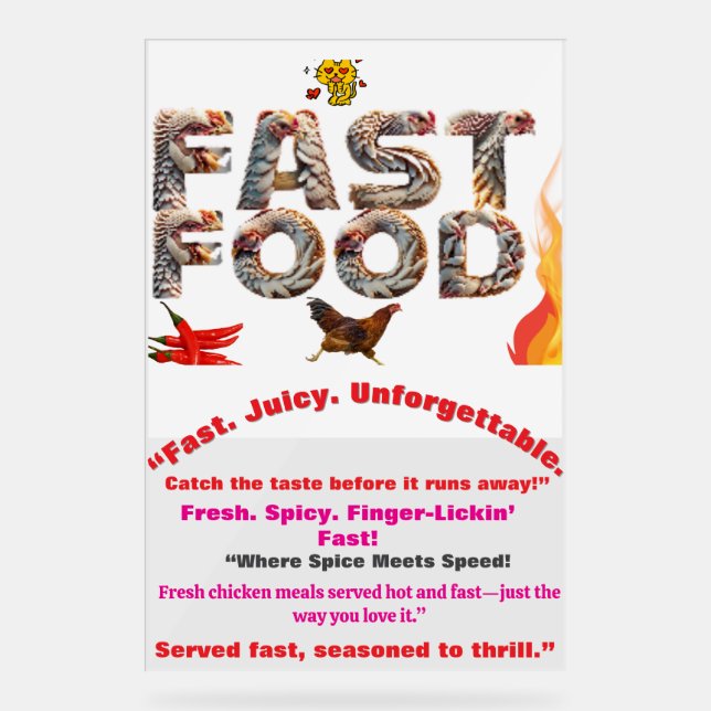 Panneau En Acrylique "Promos d'affaires chaudes et dangereuses" (Recto)