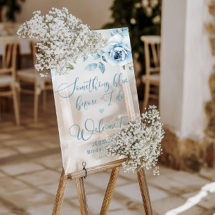Panneau En Acrylique Quelque chose de bleu avant de faire nuptiale Bien