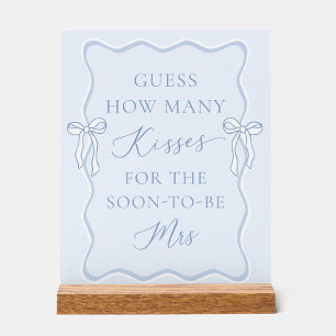 Panneau En Acrylique Quelque Chose de Bleu Baby Shower : Devinez le Nom