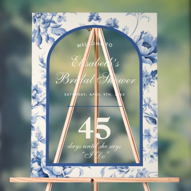 Panneau En Acrylique Quelque Chose de Bleu Élégant Chinoiserie Fête de  (Neutre)