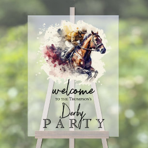 Panneau En Acrylique Racehorse Derby
