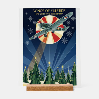 Panneau En Acrylique RAF Art Deco Christmas Edition