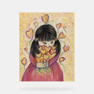 Panneau En Acrylique Rassembler les coeurs d'amour oeuvre d'art