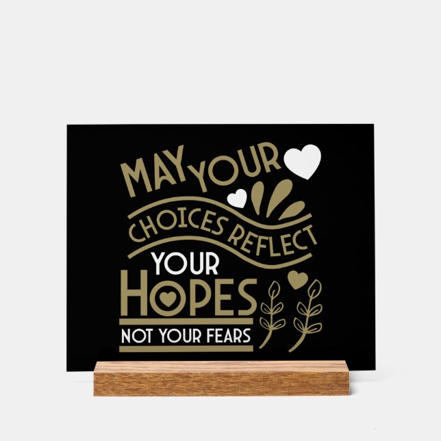 Panneau En Acrylique Reflet de vos espoirs Motivation (Recto)