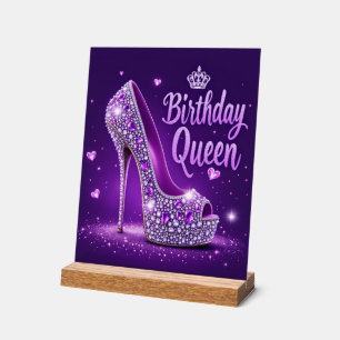 Panneau En Acrylique Reine d'anniversaire
