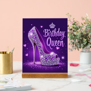 Panneau En Acrylique Reine d'anniversaire