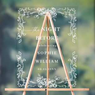 Panneau En Acrylique Renaissance Ornate Floral Rehearer Diner Bienvenue