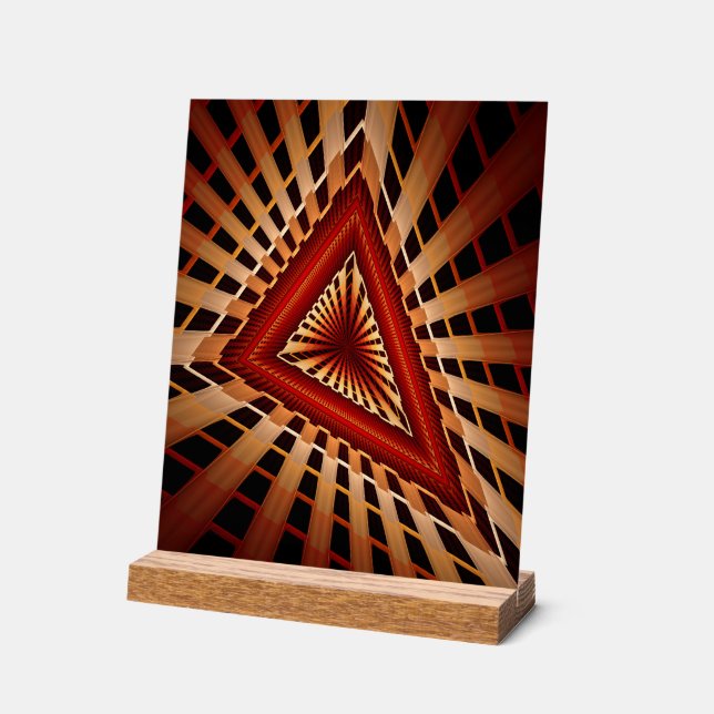 Panneau En Acrylique Réseau Fantastique Moderne Fractal 3D Design Graph (Angle)