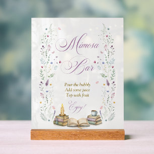 Panneau En Acrylique Réservez un bar à mimosas pour une baby shower