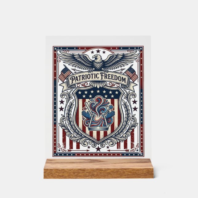 Panneau En Acrylique Résine Patriotique (Recto)