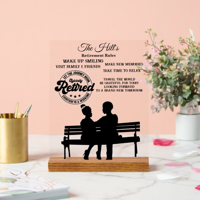 Panneau En Acrylique Retraite (Mariage)