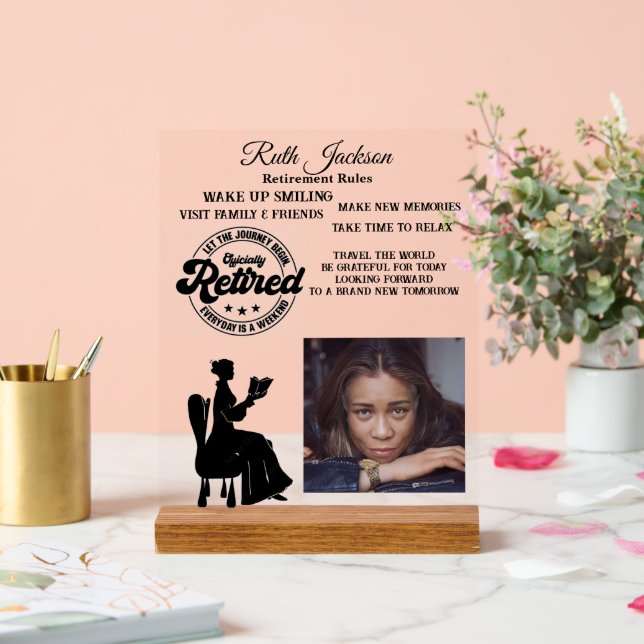 Panneau En Acrylique Retraite (Mariage)