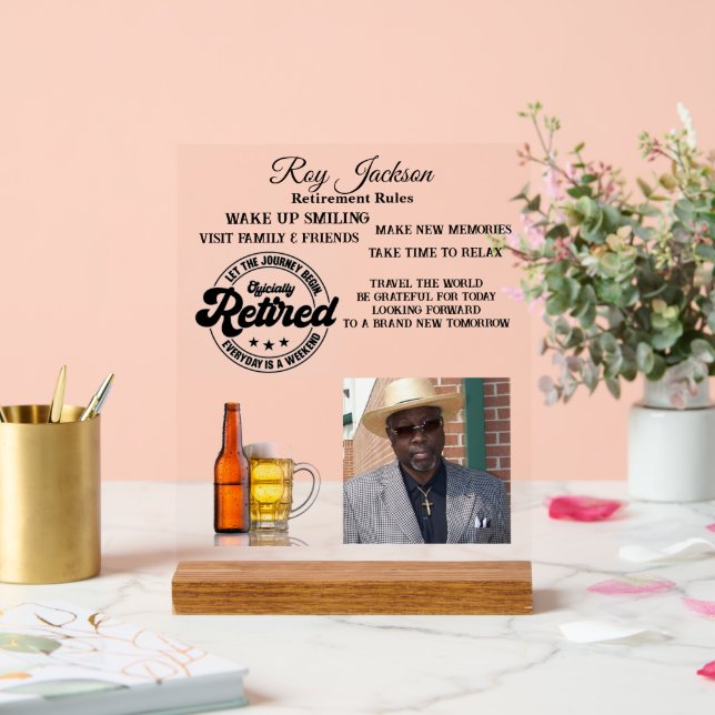 Panneau En Acrylique Retraite (Mariage)