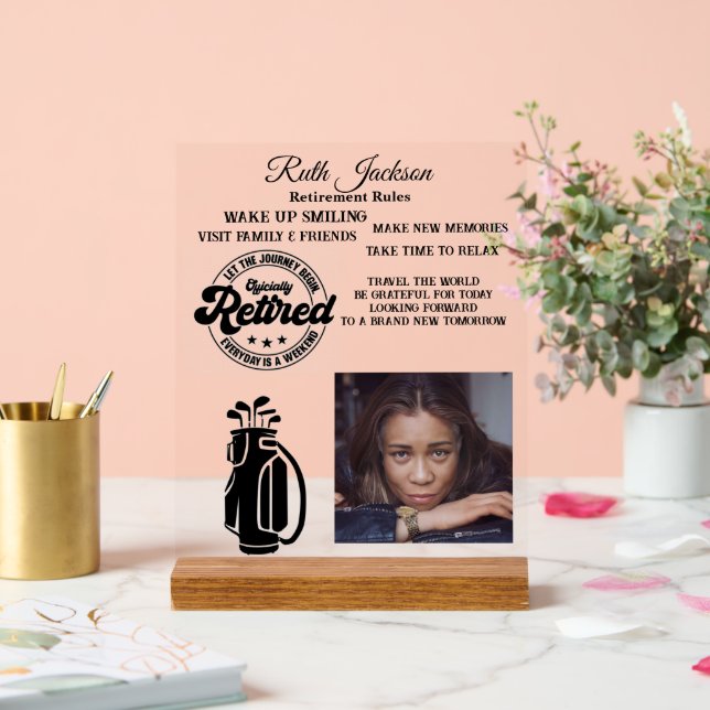 Panneau En Acrylique Retraite (Mariage)