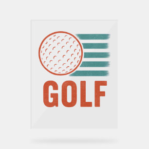 Panneau En Acrylique Retro Grunge Golf