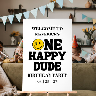 Panneau En Acrylique Rétro Un Garçon Heureux Sourire Visage Joyeux 1er