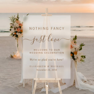 Panneau En Acrylique Rien de Fantastique Juste un Mariage d'Amour Bienv