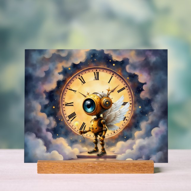 Panneau En Acrylique Robby the Winged Timekeeper – Wings of Time Series (Neutre)