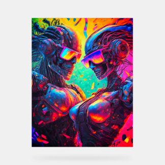 Panneau En Acrylique Robo d'action : Symbole acrylique amusant à plein 