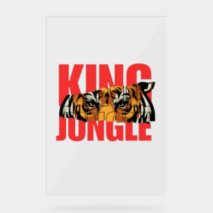 Panneau En Acrylique Roi Jungle – Conception de la puissance du tigre s