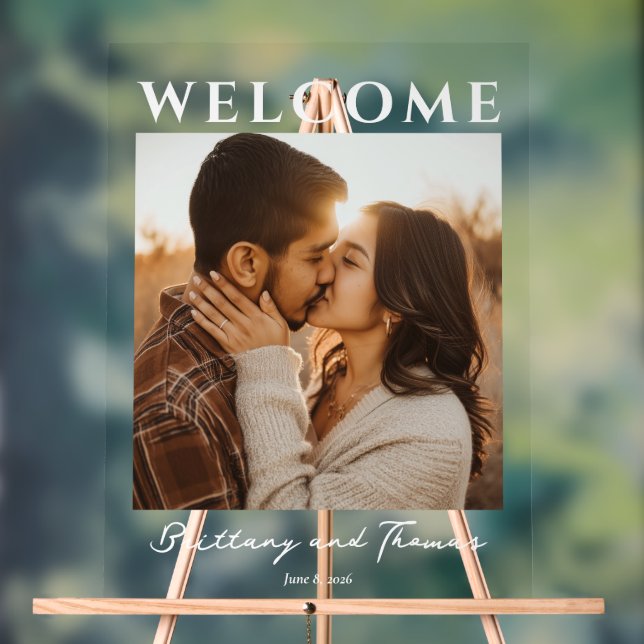 Panneau En Acrylique Romantic Couple Welcome Sign (Neutre)