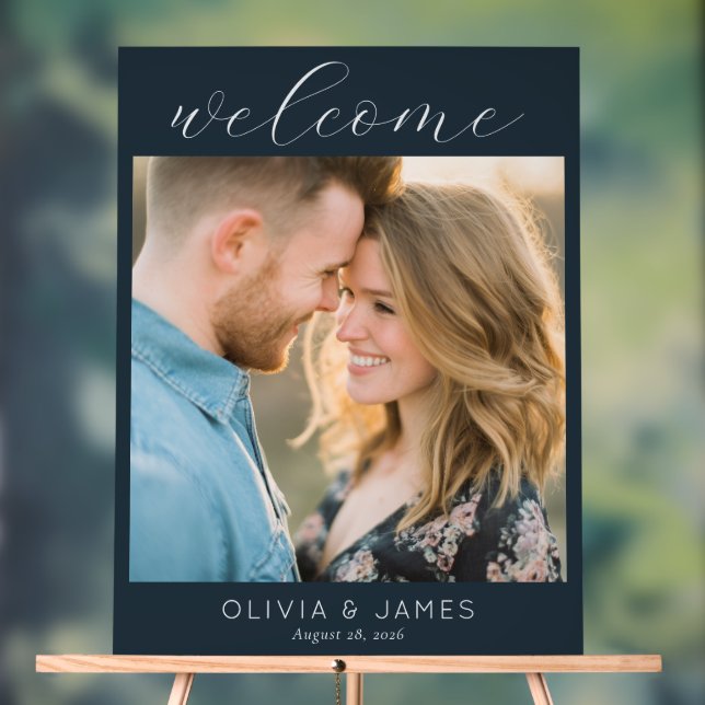 Panneau En Acrylique Romantic Navy Classic Photo (Neutre)