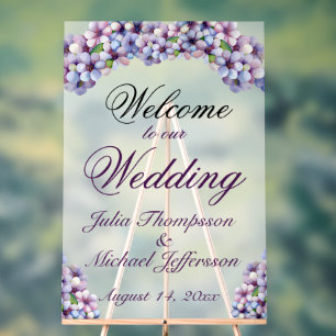 Panneau En Acrylique Romantique Poétique Lilac Aquarelle Mariage Floral