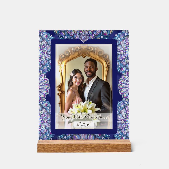 Panneau En Acrylique Rosace bleue (Recto)