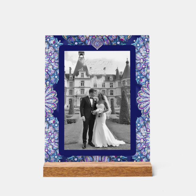 Panneau En Acrylique Rosace bleue (Recto)