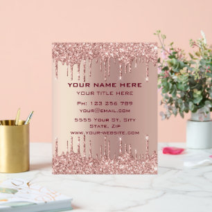 Panneau En Acrylique Rose Gold Parties scintillant Custom Business Acry