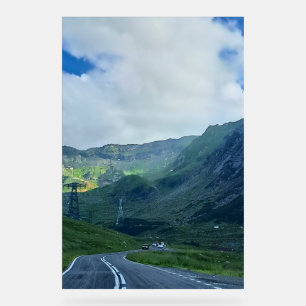 Panneau En Acrylique Route de Transfagarasan – Impression de la montagn