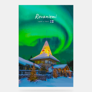 Panneau En Acrylique Rovaniemi, Finlande - Aurore magique