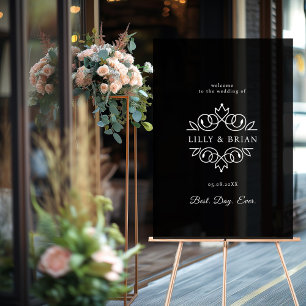 Panneau En Acrylique Royal, Elegant, "Best Day-Ever" Mariage