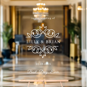 Panneau En Acrylique Royal, Elegant, "Best Day-Ever" Mariage