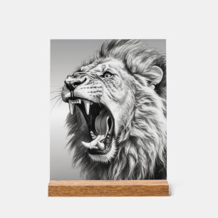 Panneau En Acrylique Rugissement du Lion 