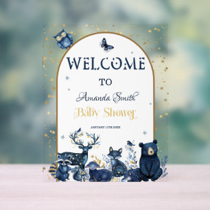 Panneau En Acrylique Russe Animal Adventure Baby shower Ciel de nuit