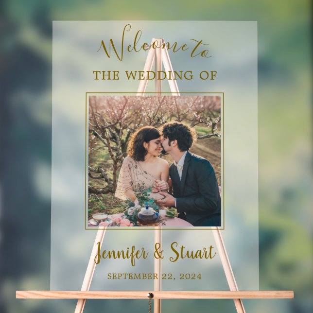 Panneau En Acrylique Rustic elegant bride and groom photo wedding (Neutre)