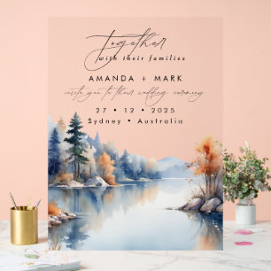 Panneau En Acrylique Rustic Pine Mariage d'aventure