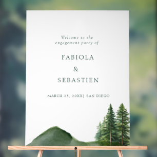 Panneau En Acrylique Rustic Woodland Mountain Forest Engaging Bienvenue