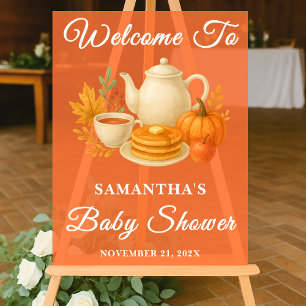 Panneau En Acrylique Rustique Automne Tea Party Baby shower Bienvenue