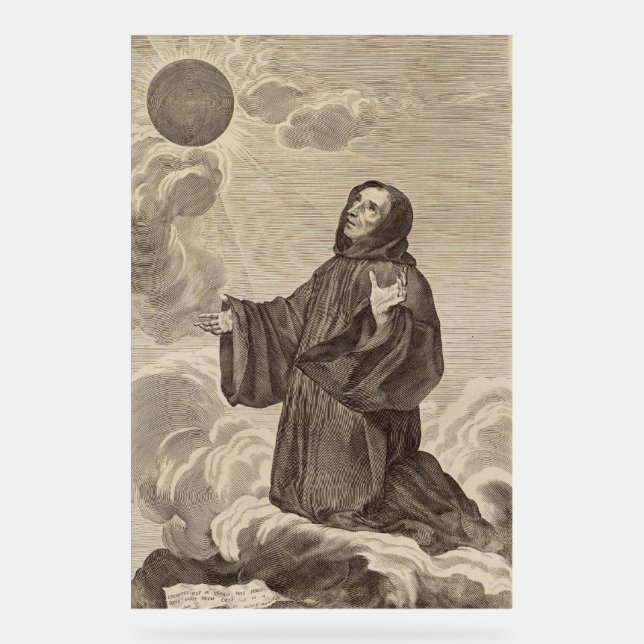 Panneau En Acrylique Saint Benoît de Nursie Père du monachisme (Recto)